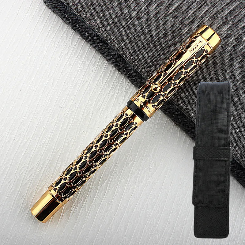 Caneta-tinteiro Jinhao Luxo 18KGP Dourado