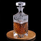 Decantador de vidro - Decantador de uísque para vinho, Bourbon, brandy, licor, suco, água, enxaguatório bucal (25,4 onças/750ml)