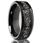 Anel de carboneto de tungstênio para homem anillos bague homme pareja de compromiso moda jóias alianças de casamento anéis de noivado de meteorito