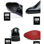 Novo Sola Vermelha Brogue Sapatos Homens Negros Negócios Sapatos Formais Lace-up Dedo Do Pé Redondo Primavera/Outono
