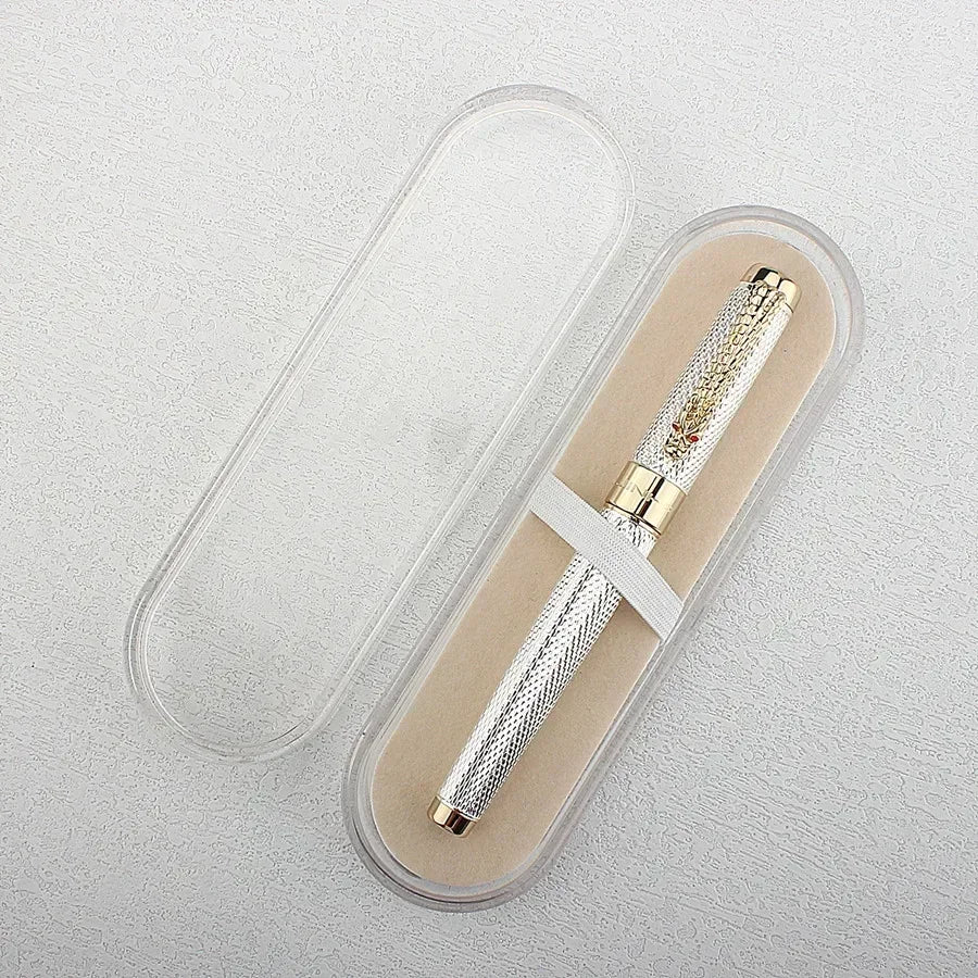 Caneta-tinteiro Jinhao Dragão Ouro - Elegância e Precisão