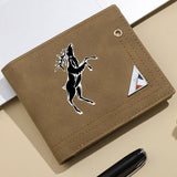 Carteira casual retrô masculina DEABOLAR Carteira de couro PU de grande capacidade com slot para vários cartões