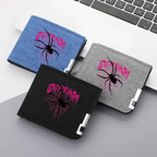 Nova carteira masculina de lona dobrável duplo zíper moeda bolso para titular do cartão de identificação curto titular do cartão carteira