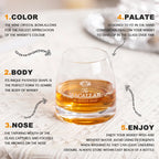 Copos de uísque Macallan, conjunto de 2 - Pronto para bola de gelo! Copo de 11 onças, perfeito para escocês, coquetéis, rum, vodka. Barware estiloso.