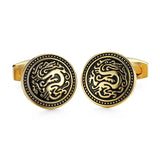 Camisa francesa abotoaduras Material De Cobre, Estilo Chinês Dragão Padrão Abotoaduras, Acessórios De Vestuário, Atacado