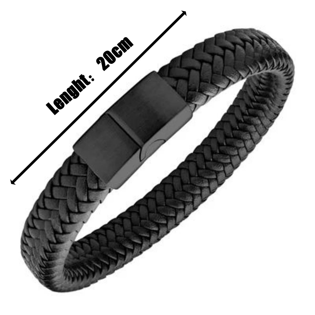 Pulseira aberta de couro masculina retrô, corda de mão de couro tecido simples de vários tamanhos, presente para esportes ao ar livre