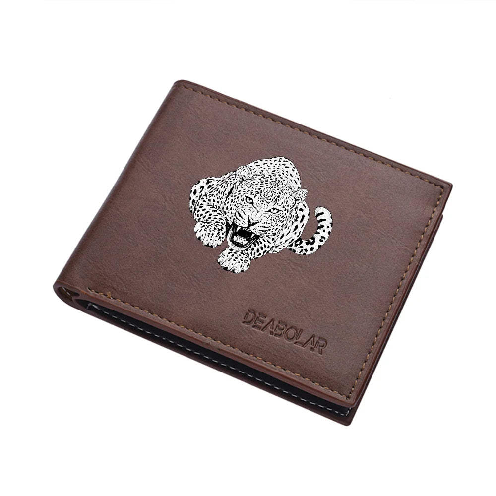 Carteira masculina com estilo europeu e vários compartimentos para cartões com zíper, uma carteira retrô dobrável dupla