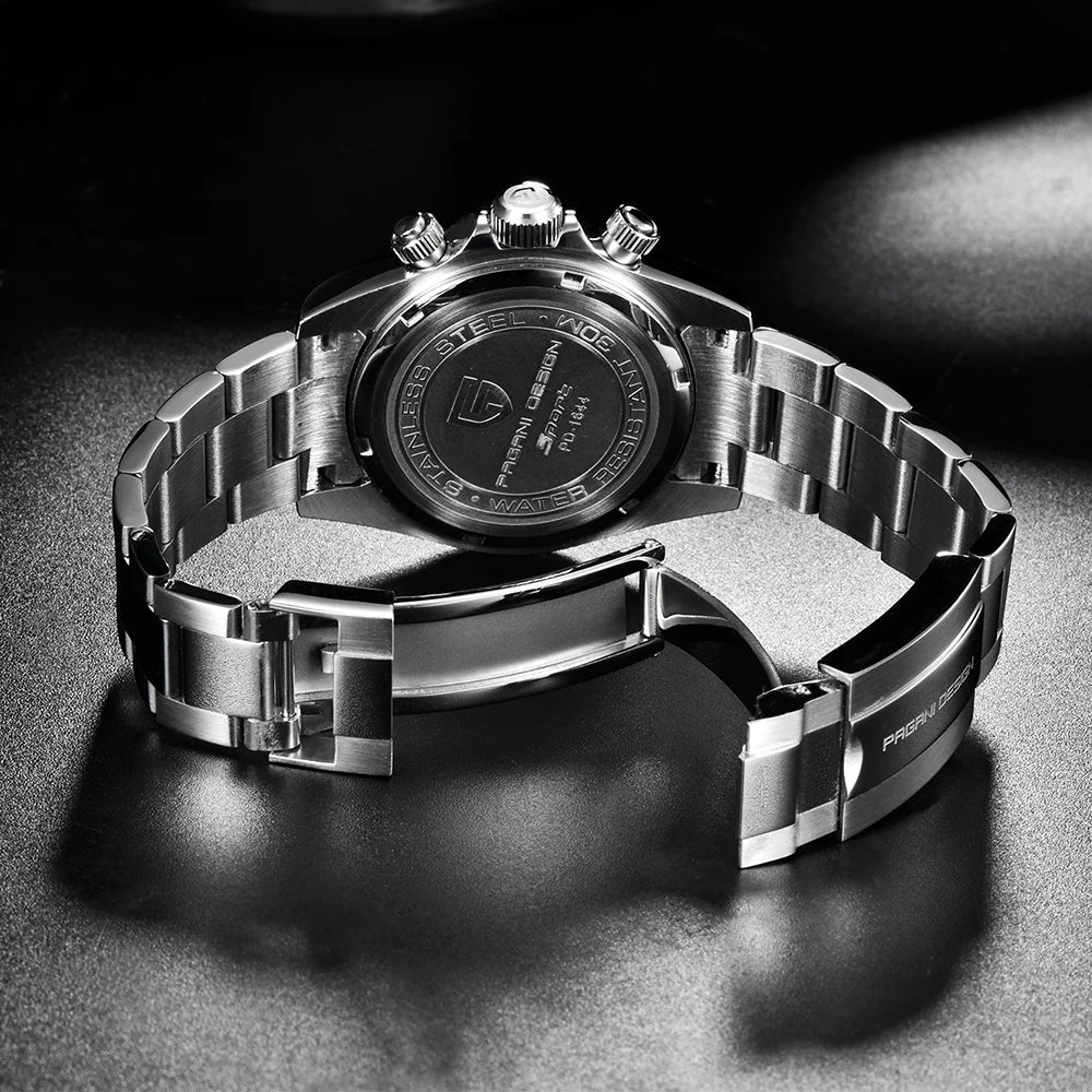 Novo Pagani design luxo negócios 40mm relógio masculino vidro safira 100m à prova dwaterproof água cronógrafo masculino