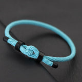 Pulseira ajustável corda vermelha para homens, fecho de aço inoxidável, braclet de ciclismo ao ar livre, grau A, corda de 4mm, presente para ele