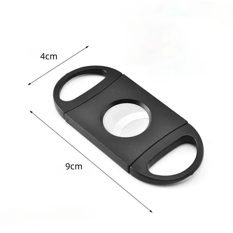 Cortador de charuto preto, aço inoxidável, afiado, cortador de charuto manual, acessórios para festa de casamento, lembrança, presentes