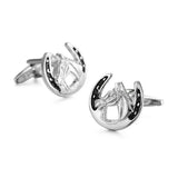 Abotoaduras de camisa francesa masculina feitas de material de cobre abotoaduras de cabeça de cavalo animal acessórios de roupas da moda atacado