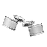 Abotoaduras escovadas retangulares para homens, material de cobre, camisas francesas, roupas elegantes, acessórios do casamento, atacado