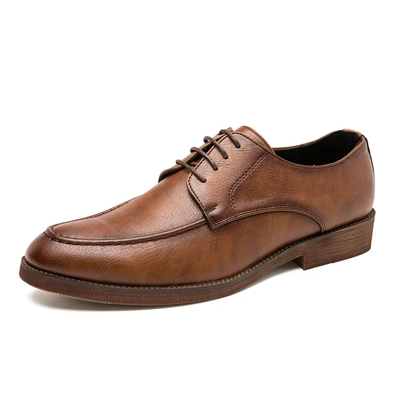 Sapatos casuais de couro genuíno masculino, sapatos de trabalho ao ar livre, vestido de escritório, sapatos de casamento, entrega gratuita, novo, primavera, outono