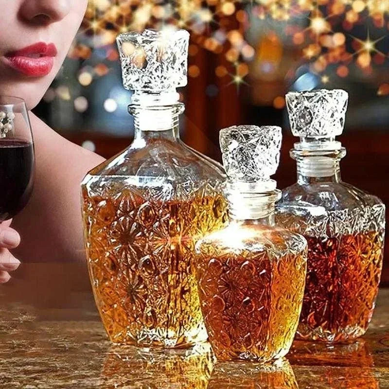 800ml opcional vidro de cristal uísque licor garrafa de vinho vidro decantador de licor