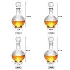 Decantador de licor de vidro 50ml/250ml/500ml/1000ml com rolha de globo hermética, decantador de uísque para álcool, vinho, enxaguatório bucal