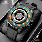 DANIEL GORMAN Relógio de quartzo magnético fashion à prova d'água com pulseira de silicone preta caixa de cobre contas ponteiros DG0221