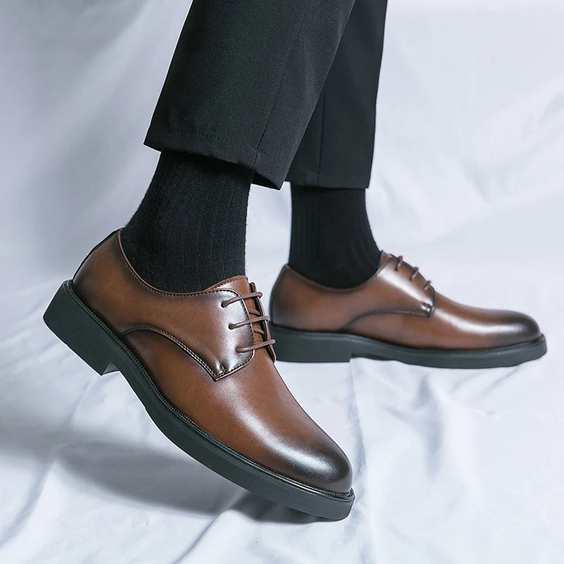 Primavera outono sola macia confortável sapatos casuais masculinos caminhadas ao ar livre sapatos de viagem high end alta qualidade terno masculino sapatos