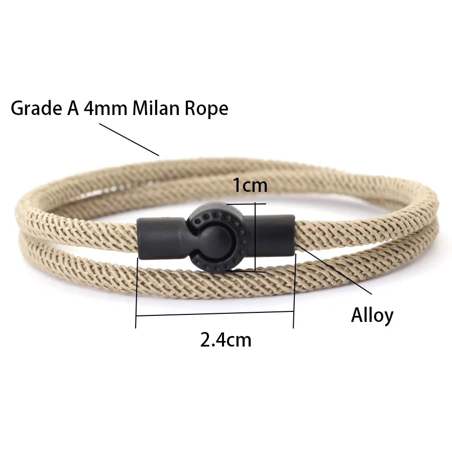Estilo simples corda pulseira masculina dupla camada grau a 4mm fio tecido braslet esportes ao ar livre sobrevivência braclet ciclismo jóias