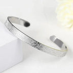 Pulseira de punho simples brilhante de dupla camada de aço inoxidável adequada para homens e mulheres pulseira de punho de duas cores joias de casal