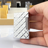 Novo isqueiro vintage com som brilhante, concha de latão, à prova de vento, isqueiro a gás para cigarro, presente masculino