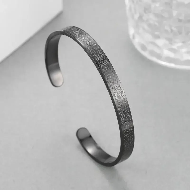 Pulseira de punho simples brilhante de dupla camada de aço inoxidável adequada para homens e mulheres pulseira de punho de duas cores joias de casal