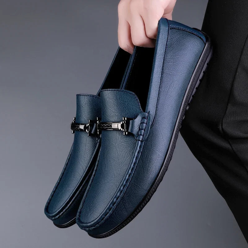 Mocassins Masculinos de Couro Genuíno - Elegância Atemporal