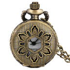 Pouco bronze coroa personagem retro design vintage relógios de bolso para homem com 80cm colar corrente arte antiga colecionáveis