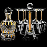Decantador rotativo de cristal de ouro, copo de vinho luxuoso leve high-end, Gyro Decanter, 1500ml