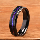 Anel de carboneto de tungstênio preto 8mm para homem anillos bague homme pareja de compromiso joias da moda alianças de casamento anéis de noivado