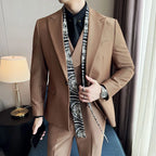 Conjunto de 3 peças slim fit smoking masculino, terno com gola dupla, cachecol, casual, de negócios, noivo, casamento, jaqueta, colete, calças