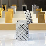 Novo isqueiro vintage com som brilhante, concha de latão, à prova de vento, isqueiro a gás para cigarro, presente masculino