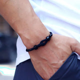 Pulseira ajustável corda vermelha para homens, fecho de aço inoxidável, braclet de ciclismo ao ar livre, grau A, corda de 4mm, presente para ele