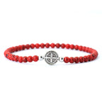 Noter novo 4mm pulseira de contas para homens minimalista cruz braslet natural tigre olhos madeira braclet meditação pedra ônix brazalete