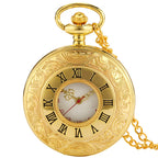 Preto numerais romanos relógio de bolso de quartzo masculino feminino preto oco caso steampunk vintage pingente colar melhores presentes para homens