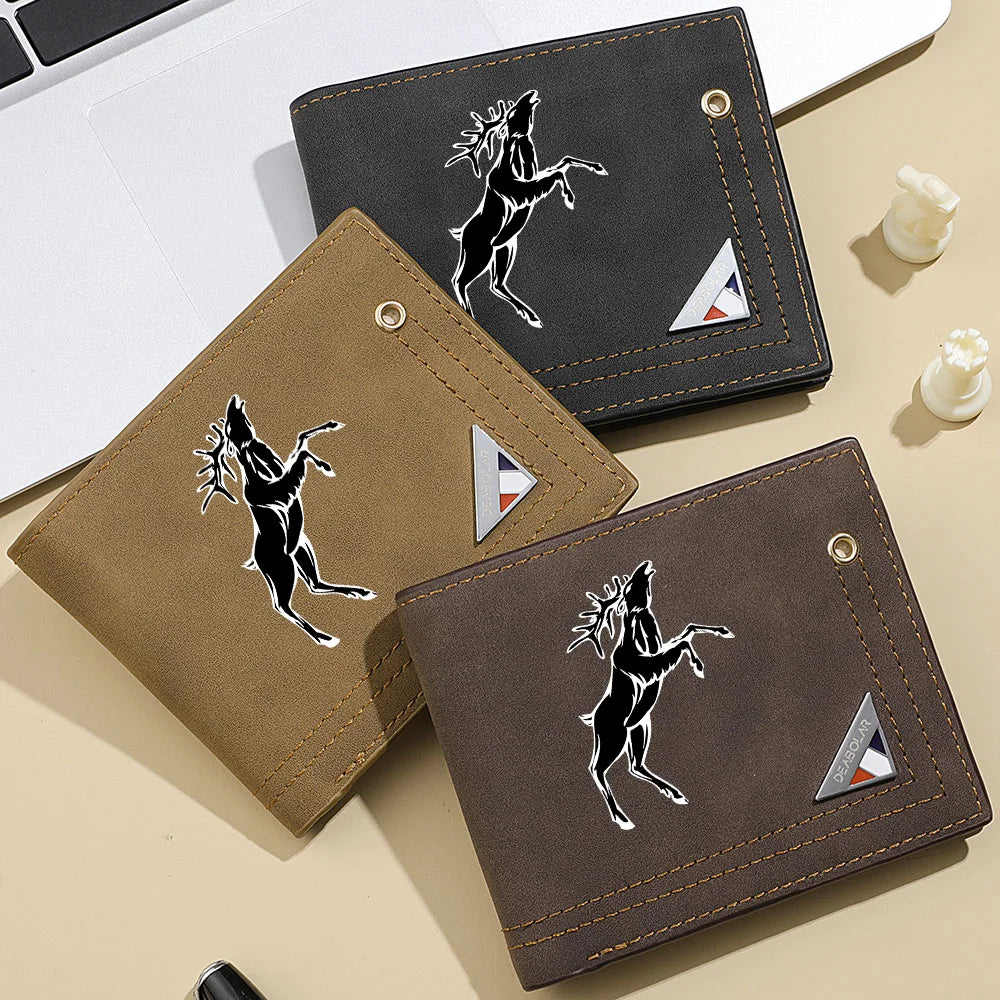 Carteira casual retrô masculina DEABOLAR Carteira de couro PU de grande capacidade com slot para vários cartões