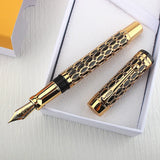 Jinhao Oco Out Caneta-tinteiro, Clipe Dourado, 18KGP Banhado a Ouro, M Nib, 0.7mm Tinta Resina, Escritório Empresarial Presente, Luxo, Novo, 100