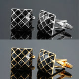 Camisa francesa Abotoaduras Material De Cobre, Malha Esmaltada Preta, Moda Masculina, Acessórios de Vestuário, Atacado