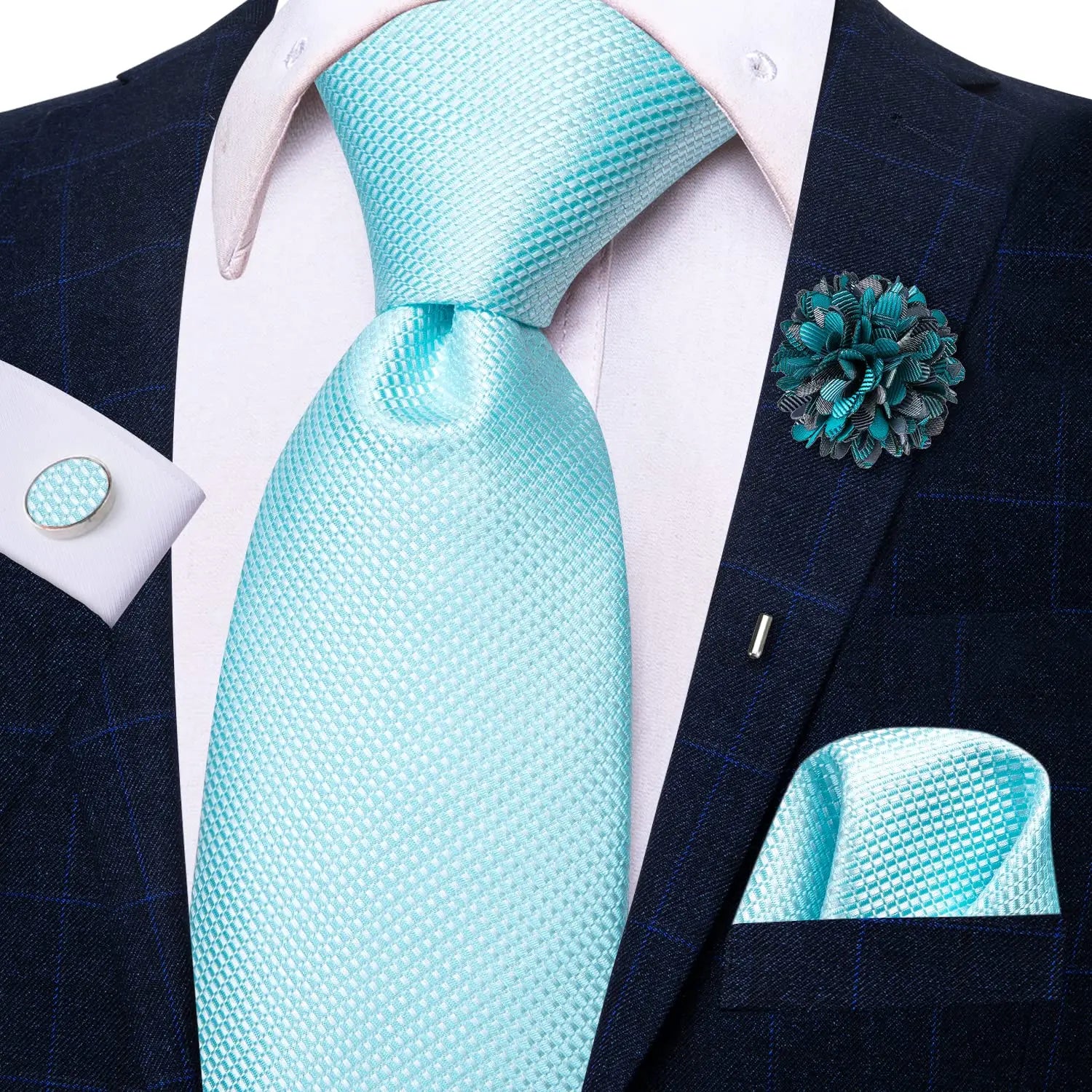 Gravata elegante de seda listrada para homens, gravata de casamento para negócios, moda designer de gravata, abotoadura manual, roxa e branca, gravata