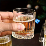 100ml/210ml europeu uísque casa cristal vodka cerveja criativo clássico listrado vinho degustação copo brandy suco cauda vidro