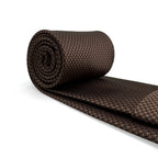 U27 marrom houndstooth gravata conjunto artesanal casamento moda extra longo tamanho clássico laços para homem lenço
