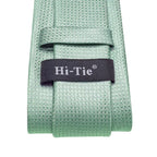 Gravata de presente para homens 2023 nova sálvia verde xadrez marca de moda festa de casamento gravata acessível abotoaduras atacado hi-tie designer