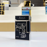 Neues Vintage-Feuerzeug mit hellem Klang, Messingschale, winddichtes Gasfeuerzeug Dokument Zigaretten-Mроnergeschenk