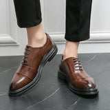 Homens sapatos de couro genuíno moda confortável diário negócios casual formal rendas masculino vestido calçados chaussure homme