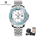 Pagani design 40mm luxo masculino relógio de pulso mecânico aço inoxidável gmt marca superior vidro safira relógios masculinos reloj hombre