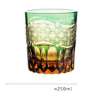 Japonês edo kiriko cristal ware copo de uísque hannd escultura nuvens sorte vidro vinho licor snifter caneca água melhor presente para o pai