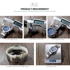 Mini foco novo relógio de quartzo de negócios para homens moda à prova dwaterproof água cronógrafo relógio de pulso luminoso com pulseira de aço inoxidável data