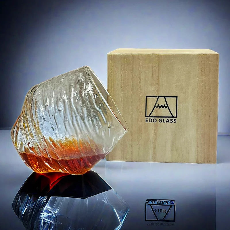 Copo de uísque estilo japonês 380ml, retrô, martelo nebuloso, copo de vinho, presentes xo, conhaque, brandy, caneca de uísque com wo