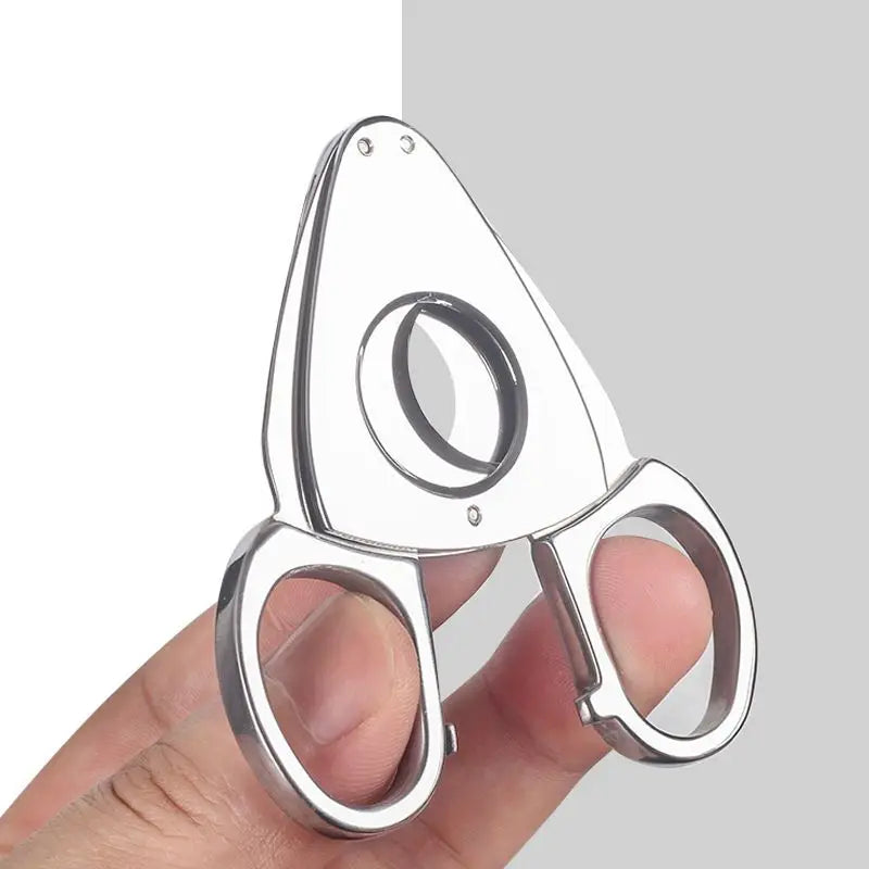 Cortador de charutos em aço inoxidável, portátil, com lâminas afiadas para charutos. Cortador especial para charutos cubanos, portátil
