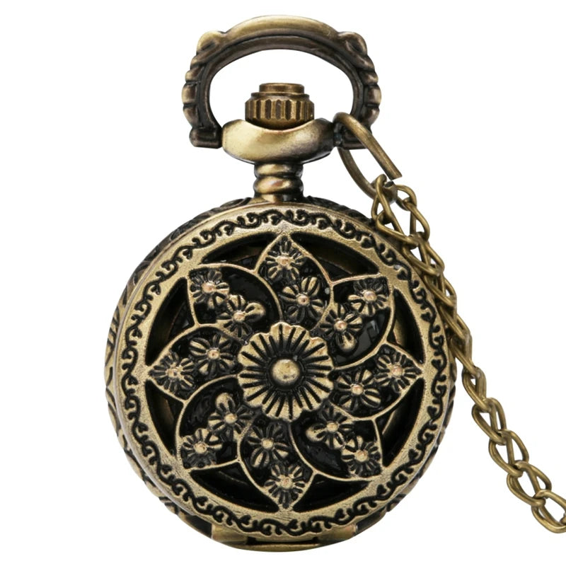Pouco bronze coroa personagem retro design vintage relógios de bolso para homem com 80cm colar corrente arte antiga colecionáveis