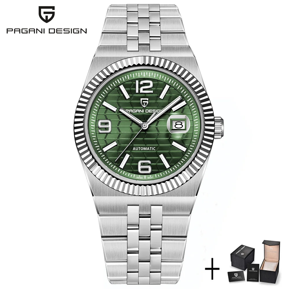 Pagani design novo relógio masculino negócios relógio mecânico automático 100m à prova dwaterproof água relógio masculino de aço inoxidável caixa de presente requintado